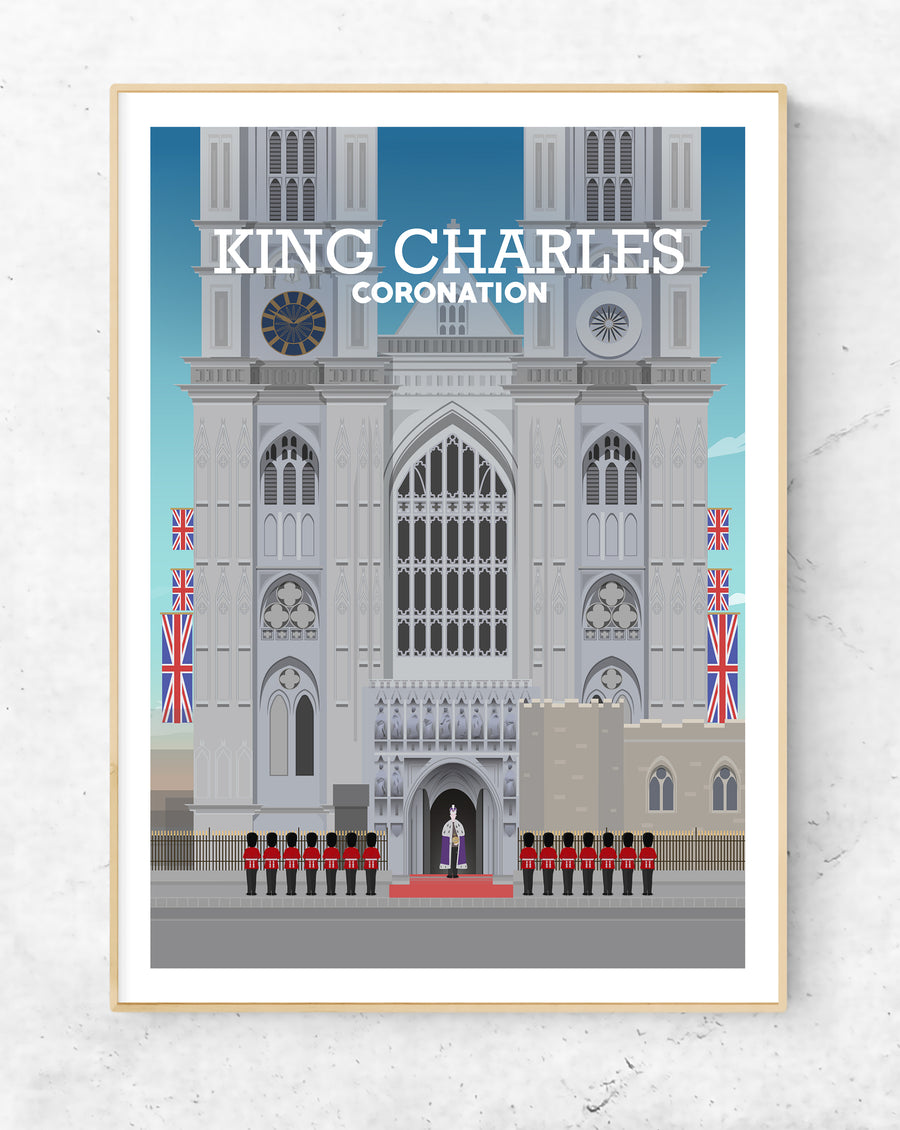 King Charles Coronation, Coronation Print, Buckingham Palace Art