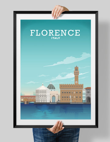 Florence Poster, Tuscany Italy