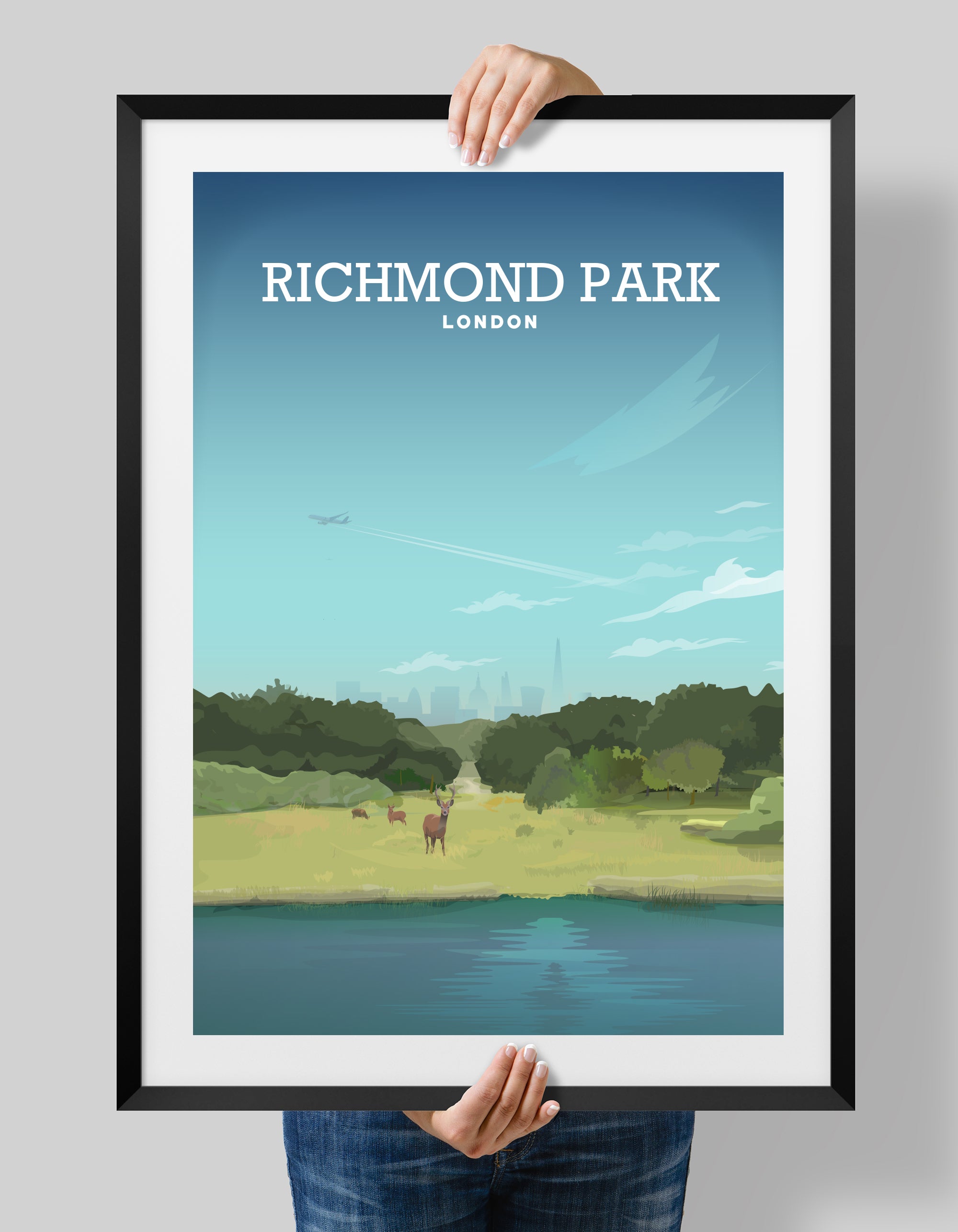 Richmond Park, Richmond London Print, Richmond Poster – Hill View Prints