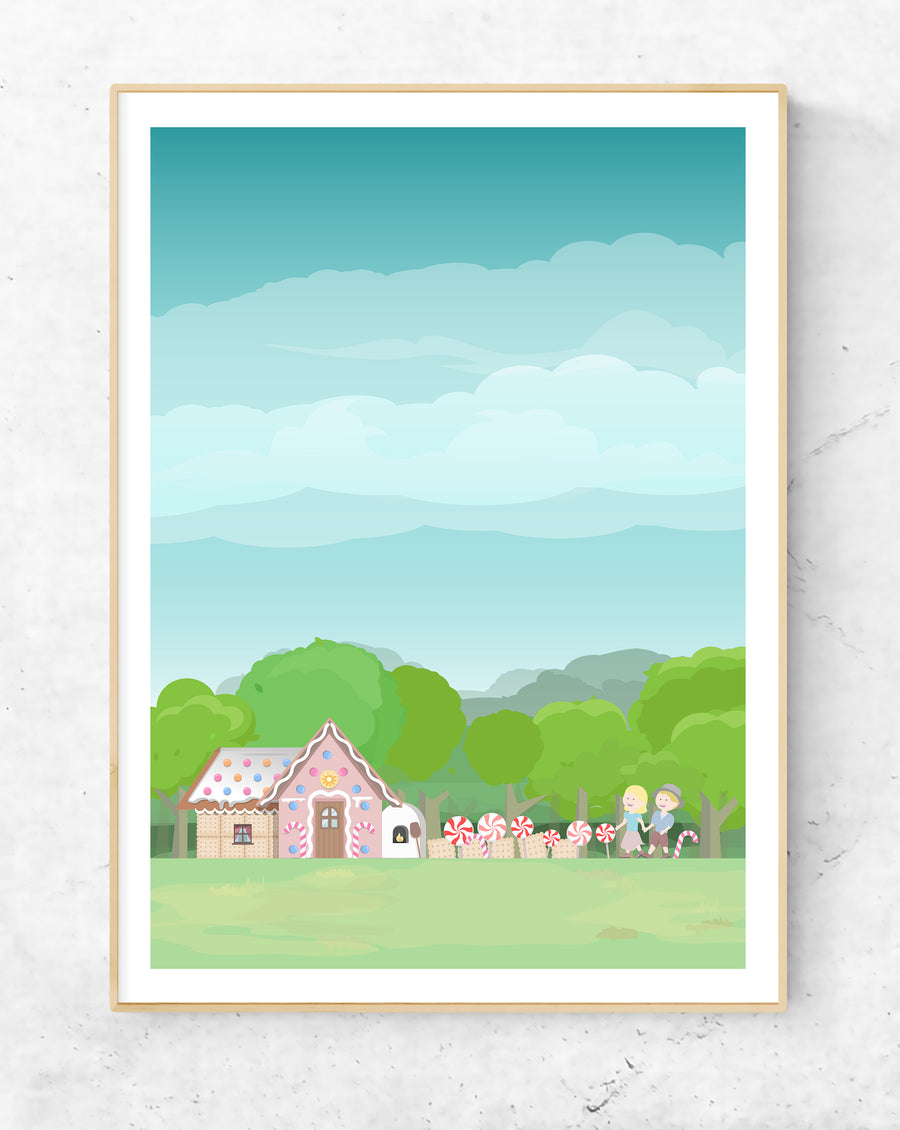 Hansel and Gretel, Fairy Tales Poster, Kids Room Print
