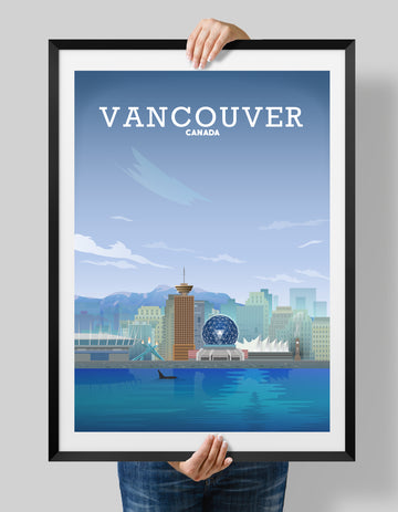 Vancouver Print, Vancouver Poster, Canada Travel Art