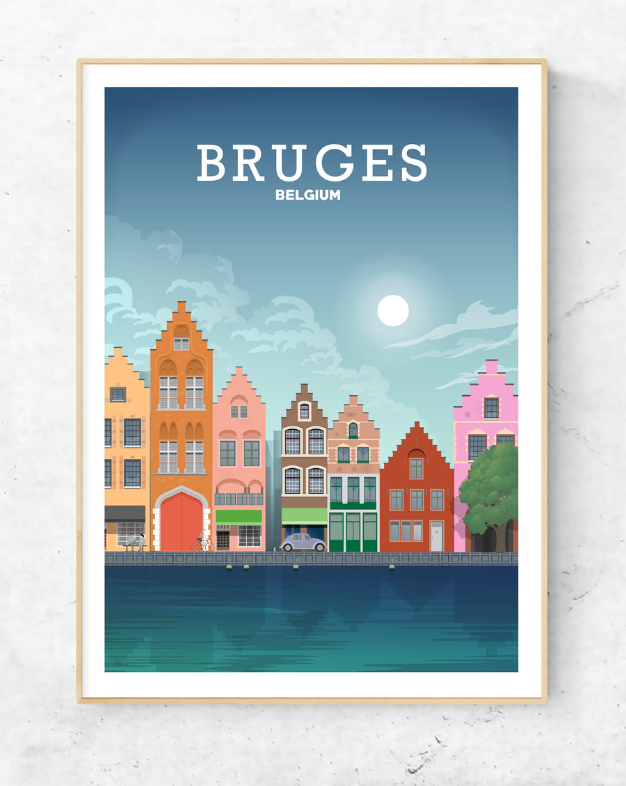 Bruges Poster, Bruges Print, Belgium Poster