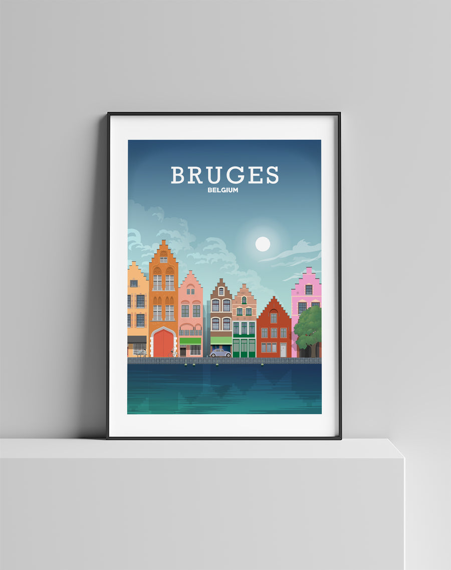 Bruges Poster, Bruges Print, Belgium Poster