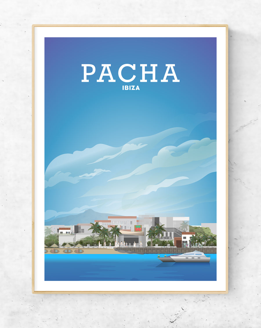 Pacha Ibiza Print, Clubbing Ibiza Print, Ibiza Poster