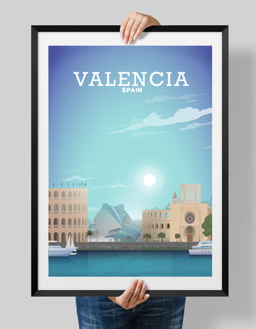 Valencia Spain Print, Spanish Wall Art, Valencia Poster