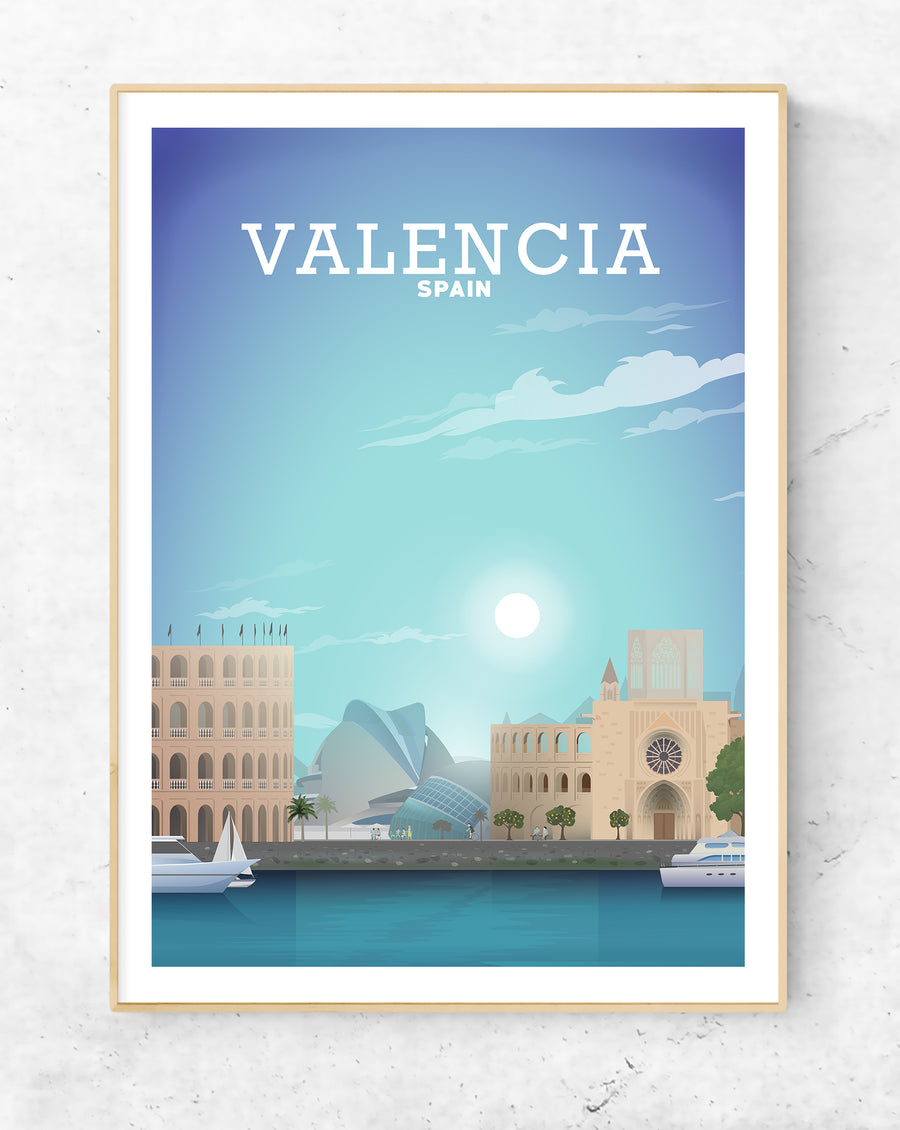 Valencia Spain Print, Spanish Wall Art, Valencia Poster