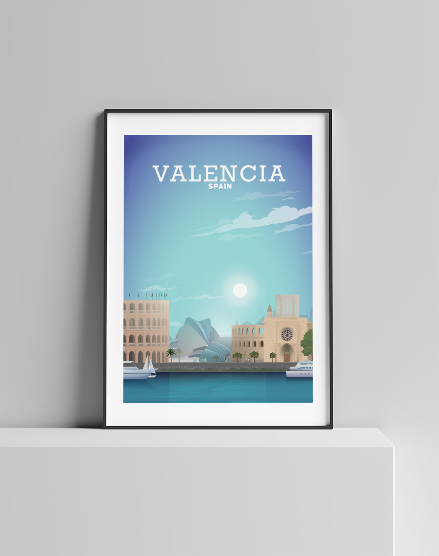 Valencia Spain Print, Spanish Wall Art, Valencia Poster