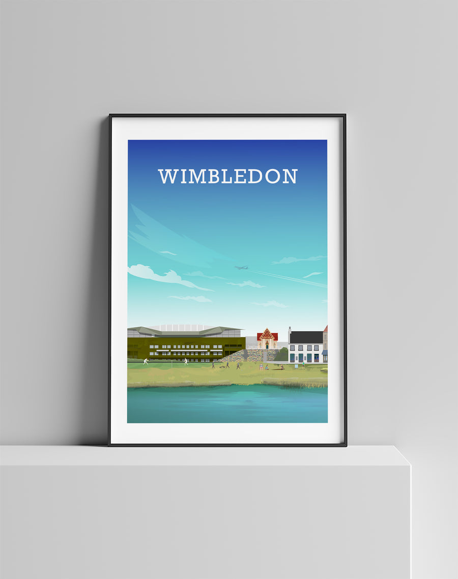 Wimbledon Village, Wimbledon Tennis Print, Wimbledon Poster