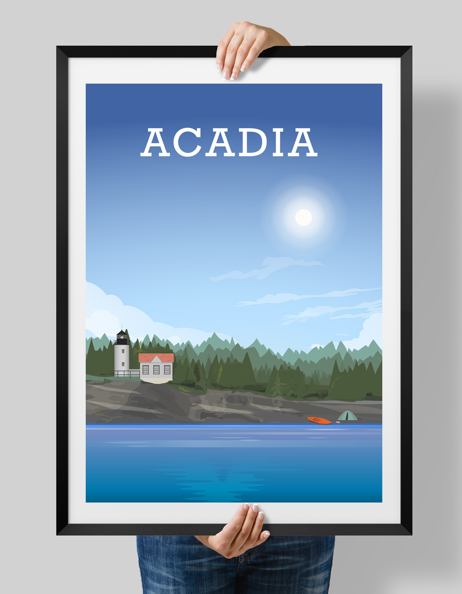 Acadia National Park, Maine Poster, Arcadia Park Art