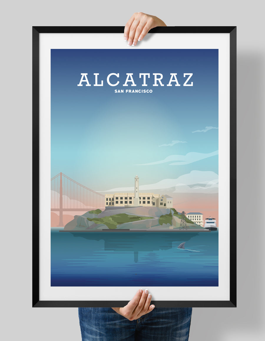 Alcatraz Print, Alcatraz Poster, San Francisco Print