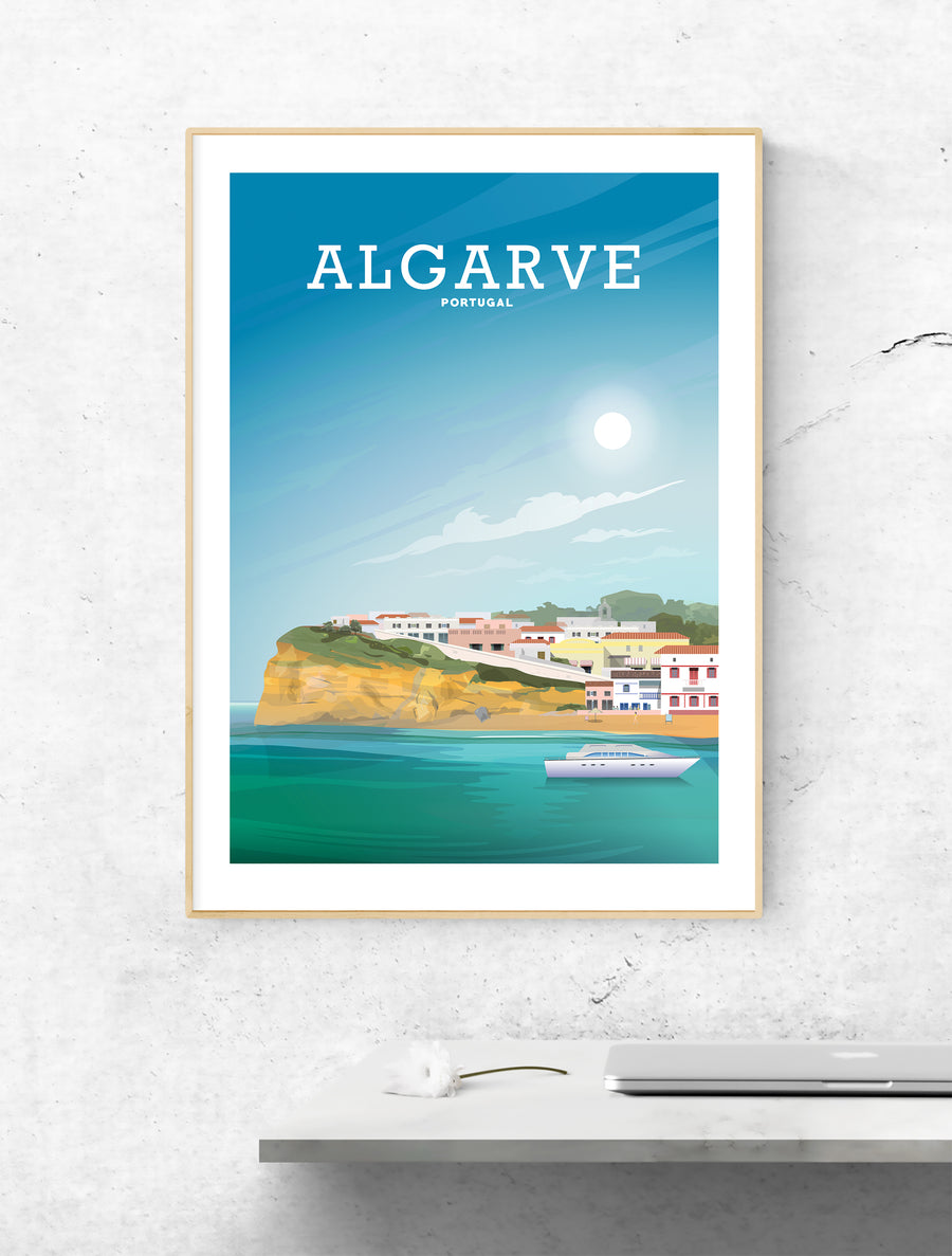 Algarve Portugal print, Algarve Poster