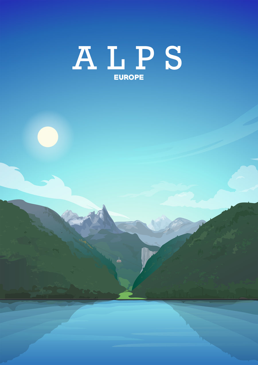 The Alps Print, The Alps Poster, The Alps Art