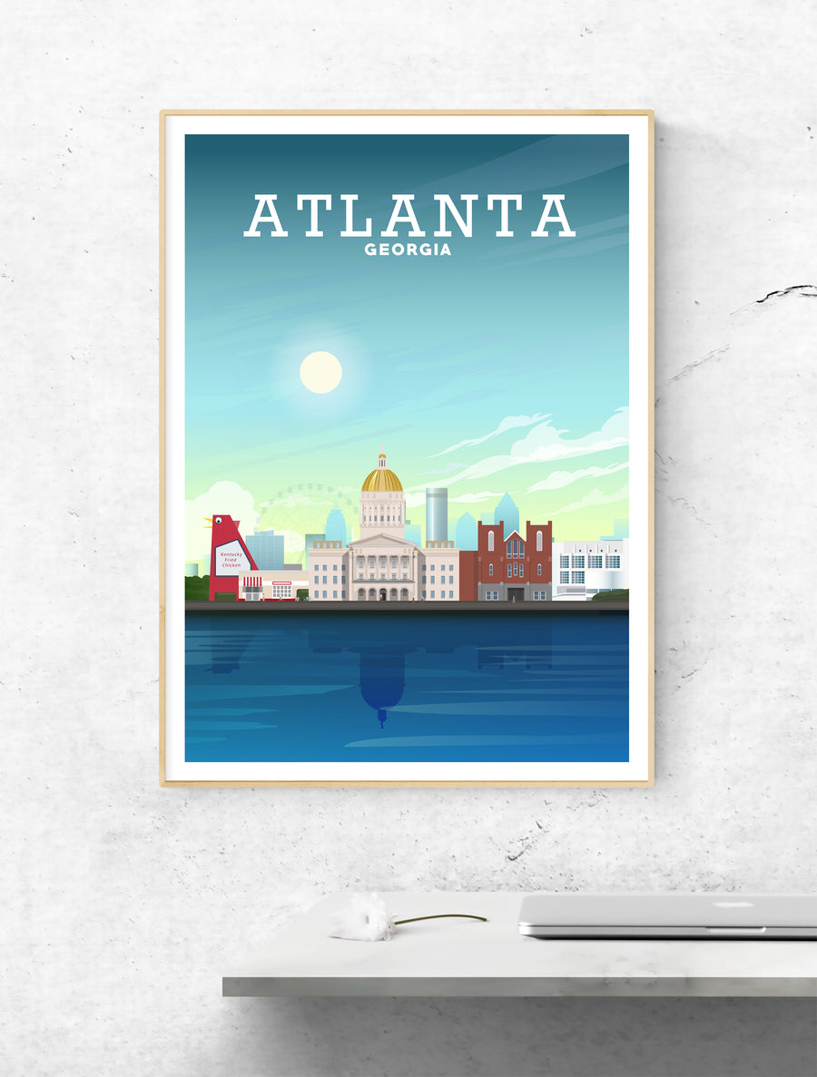 Atlanta Art, Atlanta Poster, Atlanta Print, Atlanta Georgia