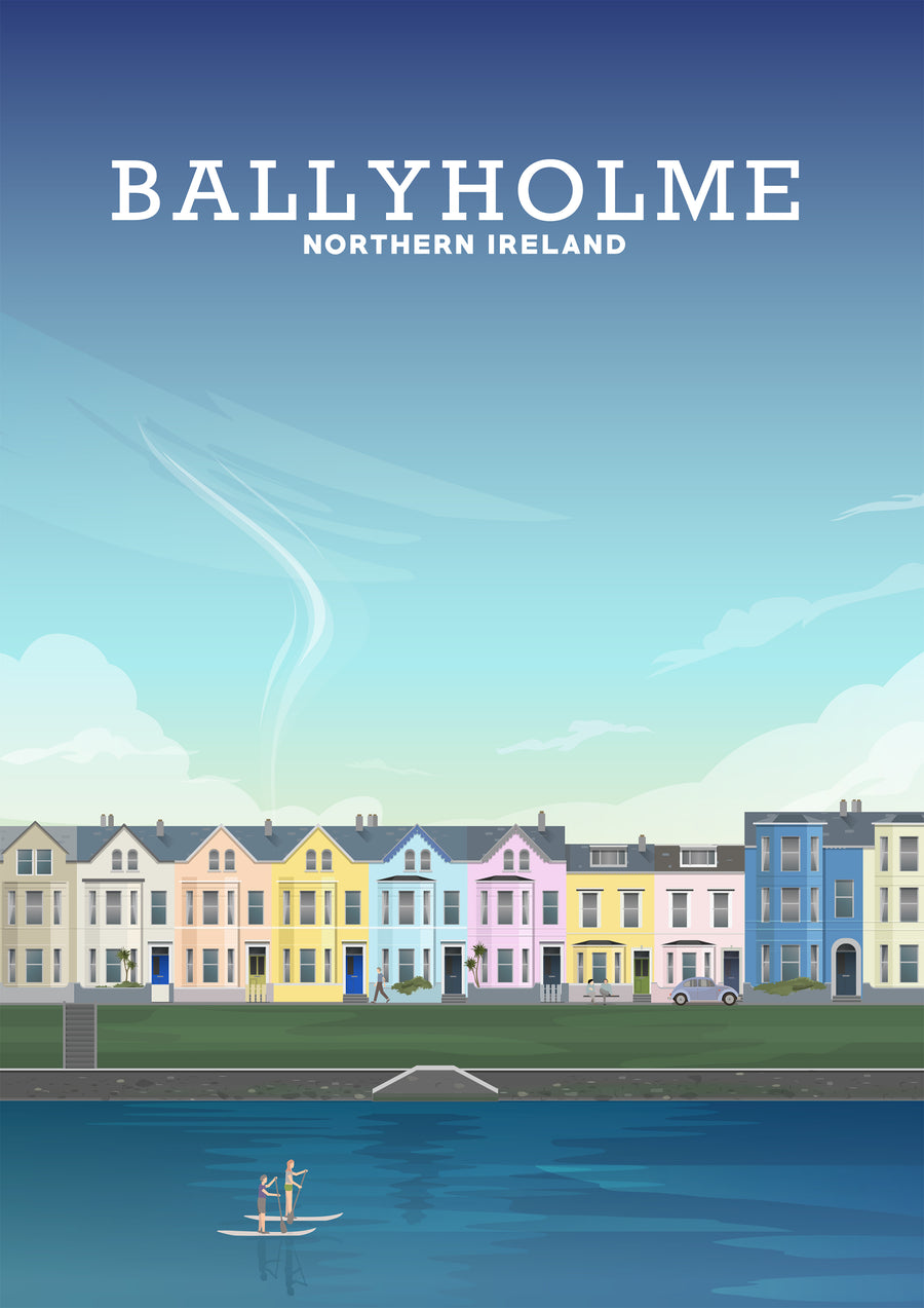 Ballyholme, Northern Ireland Print, Bangor Northern Ireland Poster