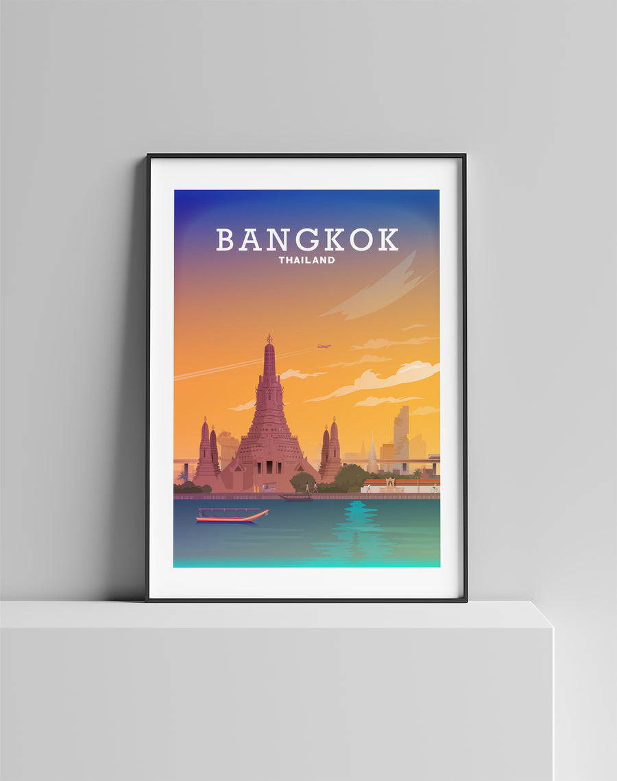 Bangkok, Thailand Travel Print, Travel Poster