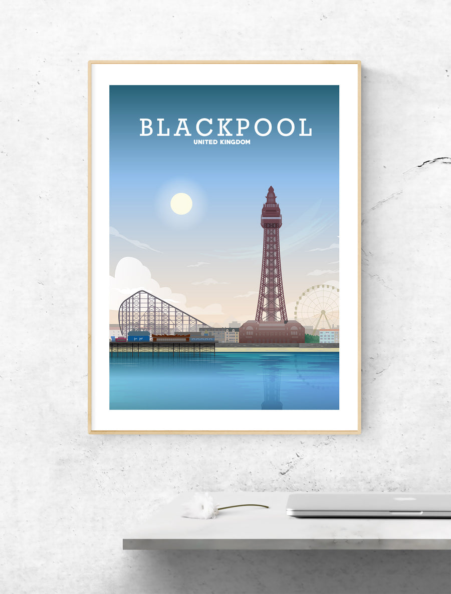 Blackpool Print, Pleasure Beach Poster
