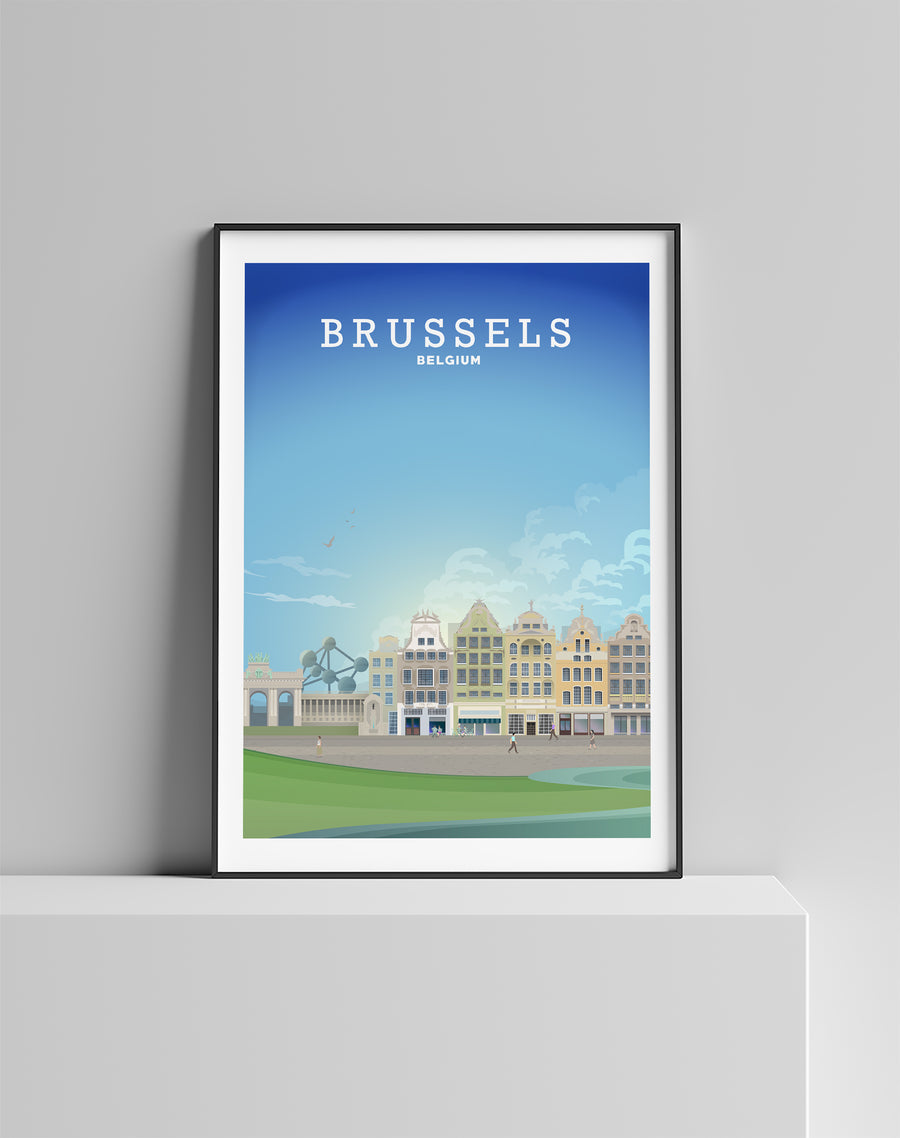 Brussels Poster, Brussels Print