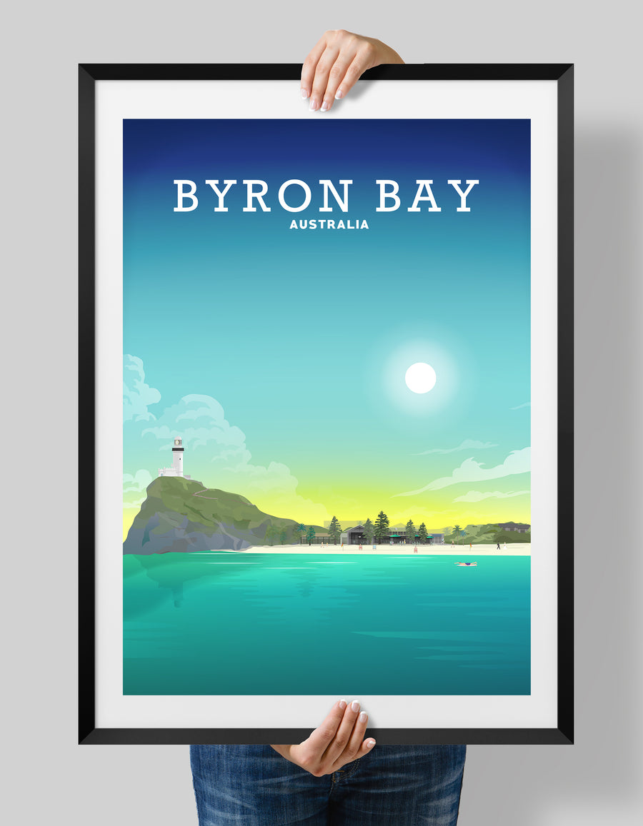 Byron Bay Poster, Byron Bay Print, Australia Travel Art