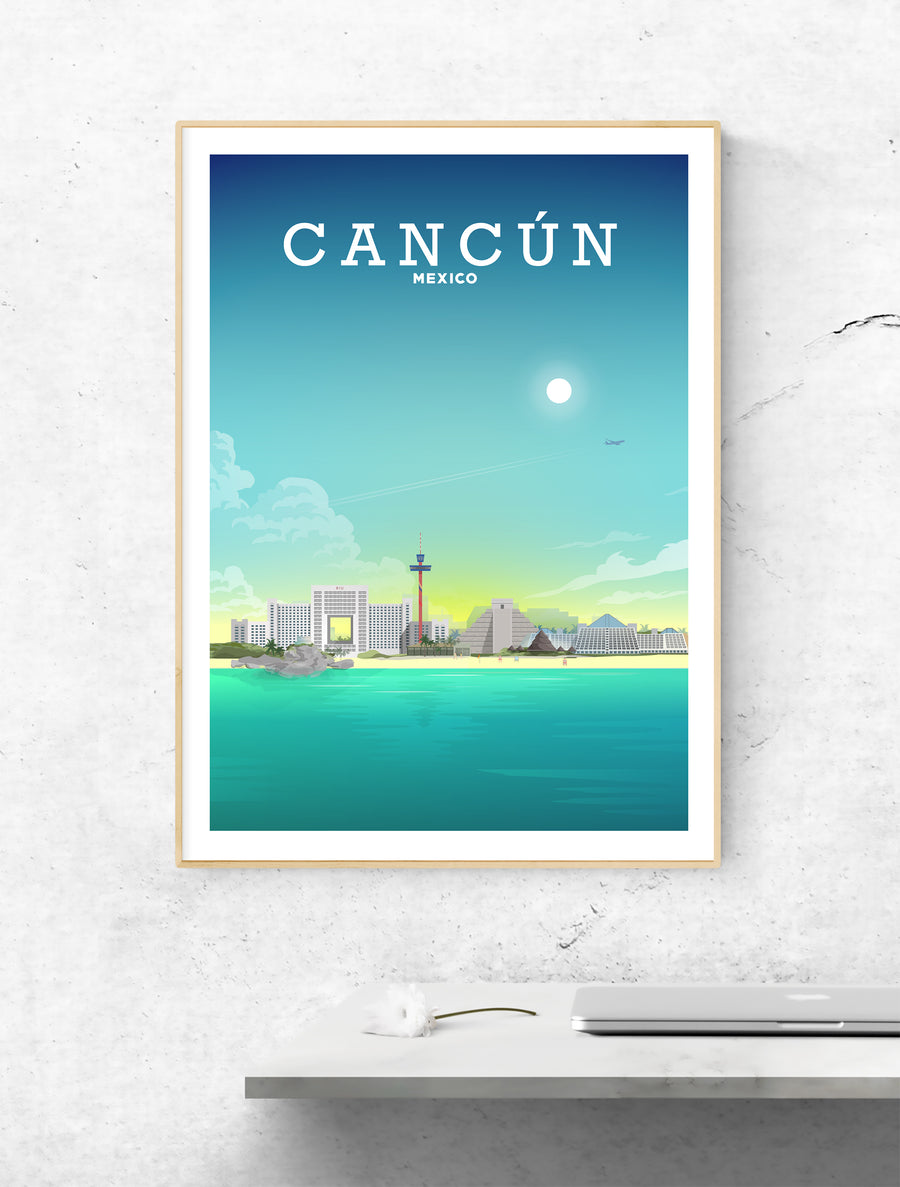Cancun Poster, Cancun Print, Cancun Mexico