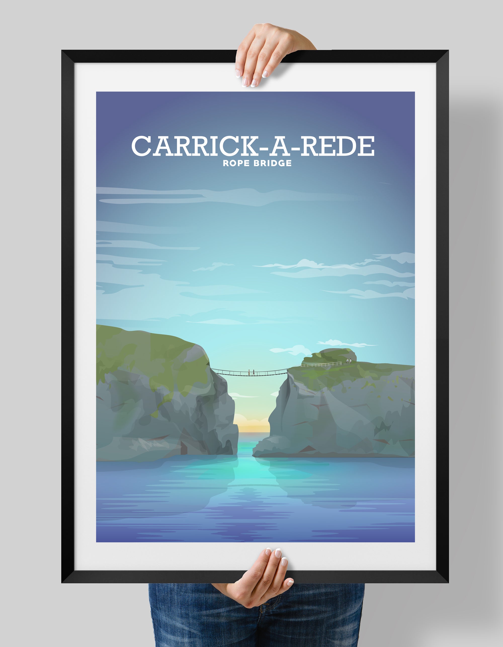 Carrick A Rede Rope Bridge, Belfast Print – Hill View Prints