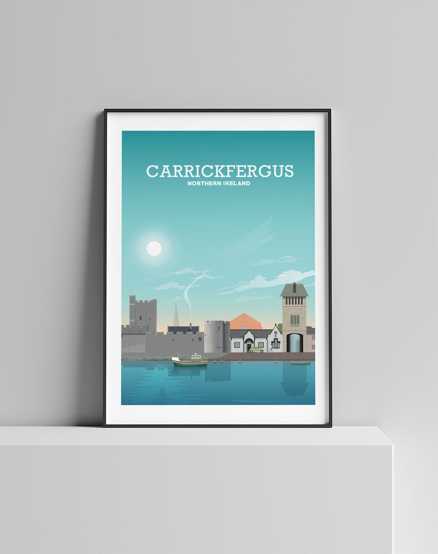 CarrickFergus Castle, Carrick Print, Carrick Poster, Northern Irish Gifts