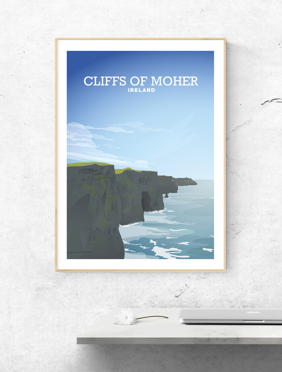 Cliffs Of Moher Print, County Clare Poster Ireland