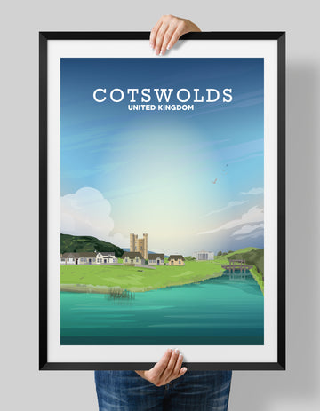 Cotswolds Print, Cotswolds Art, Cotswolds England Poster