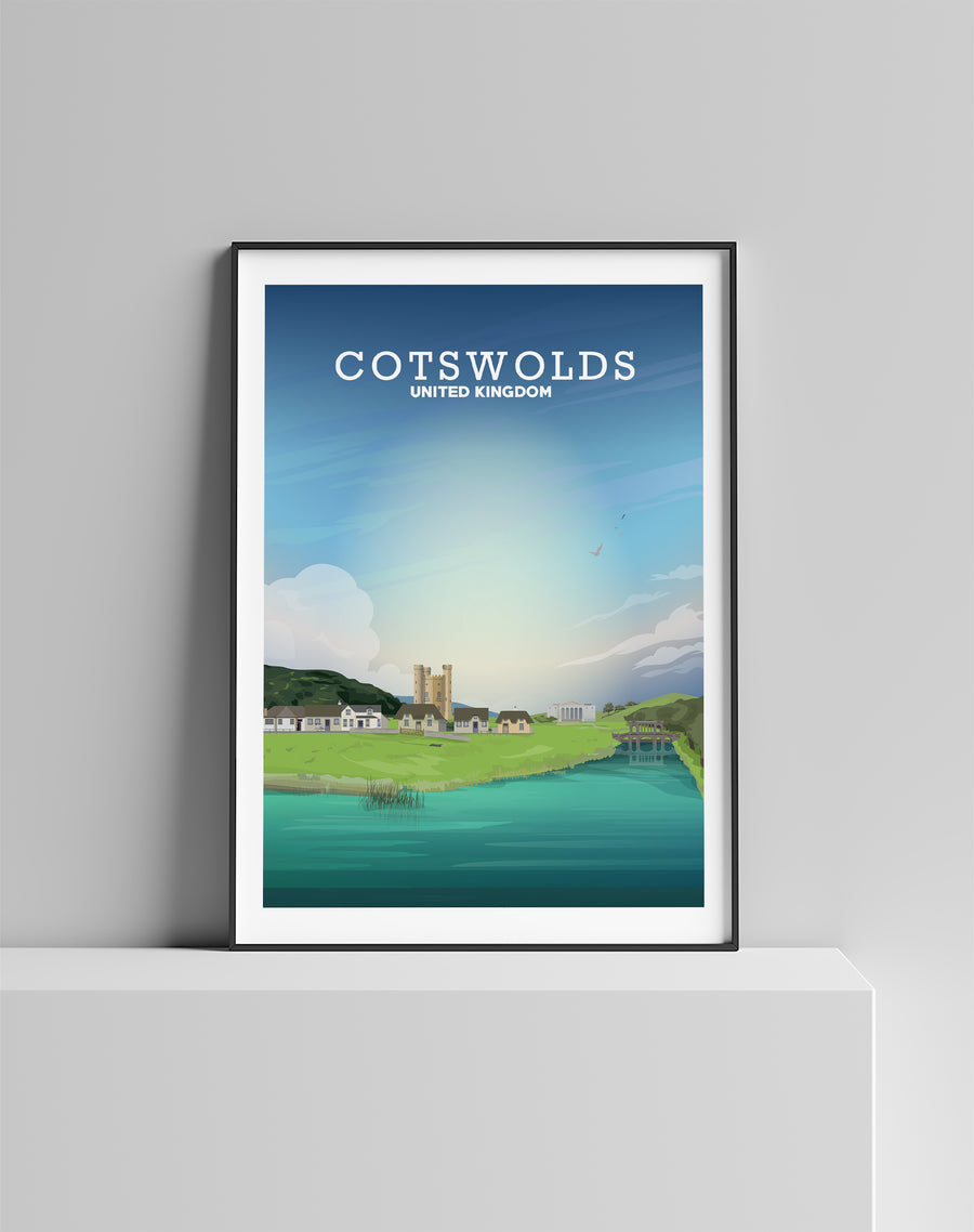Cotswolds Print, Cotswolds Art, Cotswolds England Poster