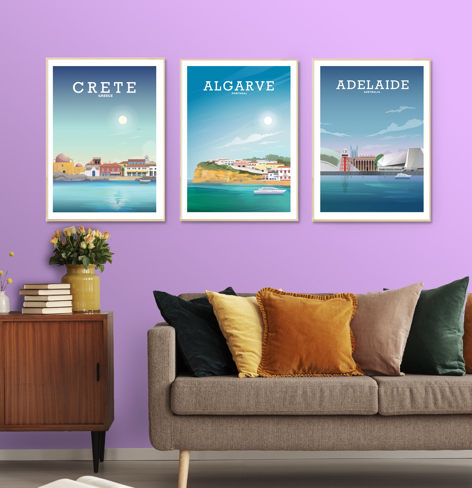 Adelaide Australia Print, Adelaide Poster Hill View Prints