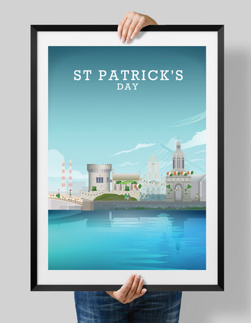 St Patricks Day Print, Dublin Poster, Irish Gifts