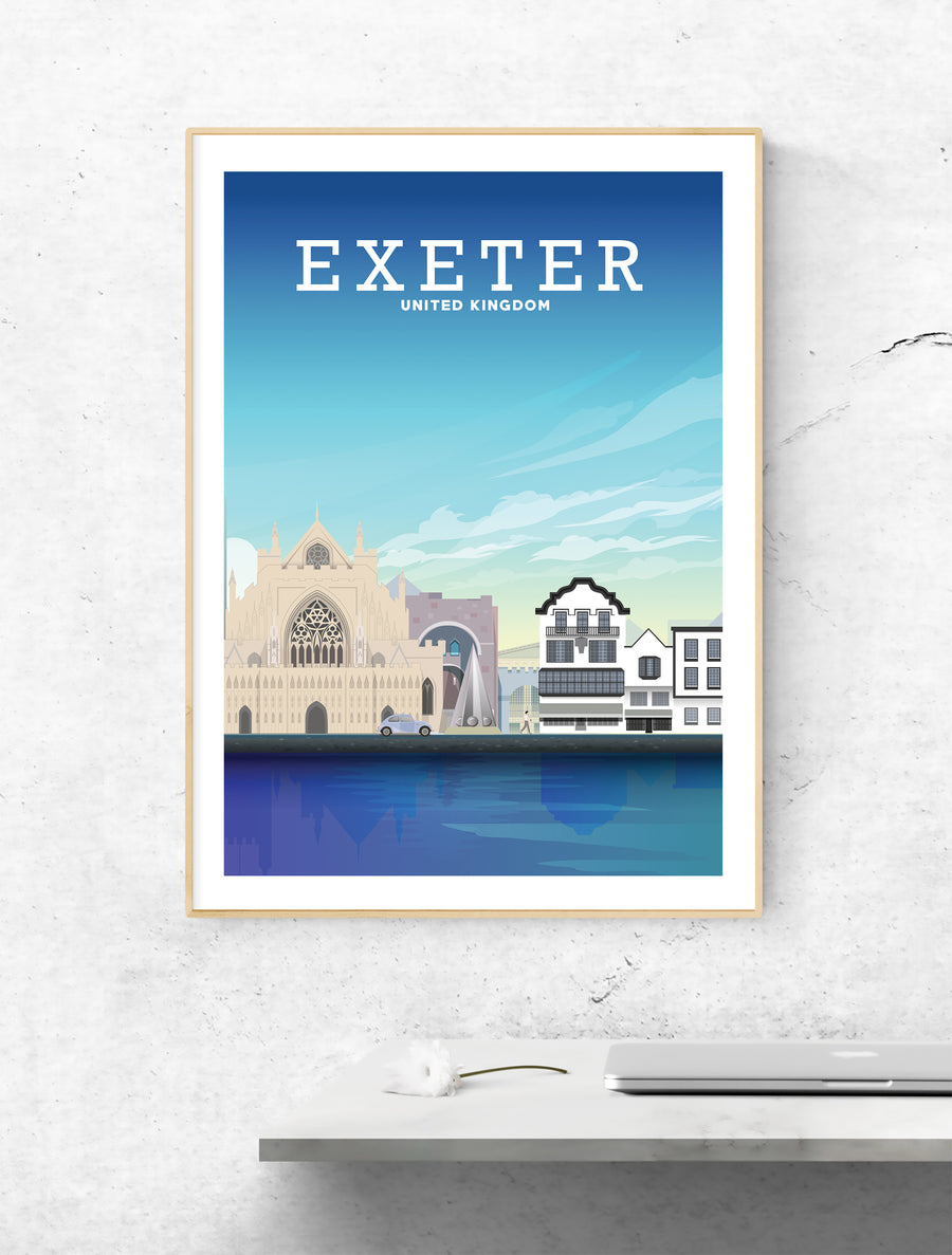 Exeter Print, Exeter Devon Poster