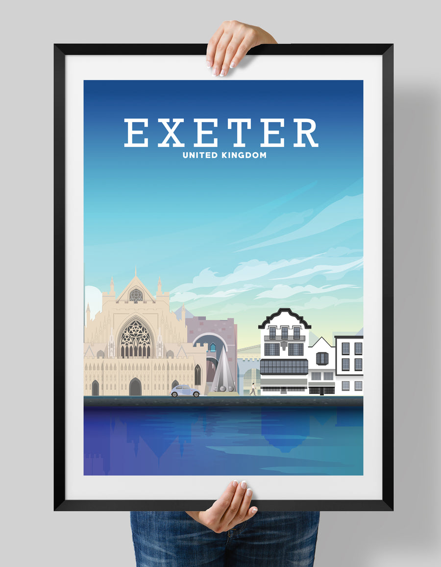 Exeter Print, Exeter Devon Poster