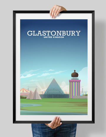 Glastonbury Print, Glastonbury Poster, Glastonbury Festival
