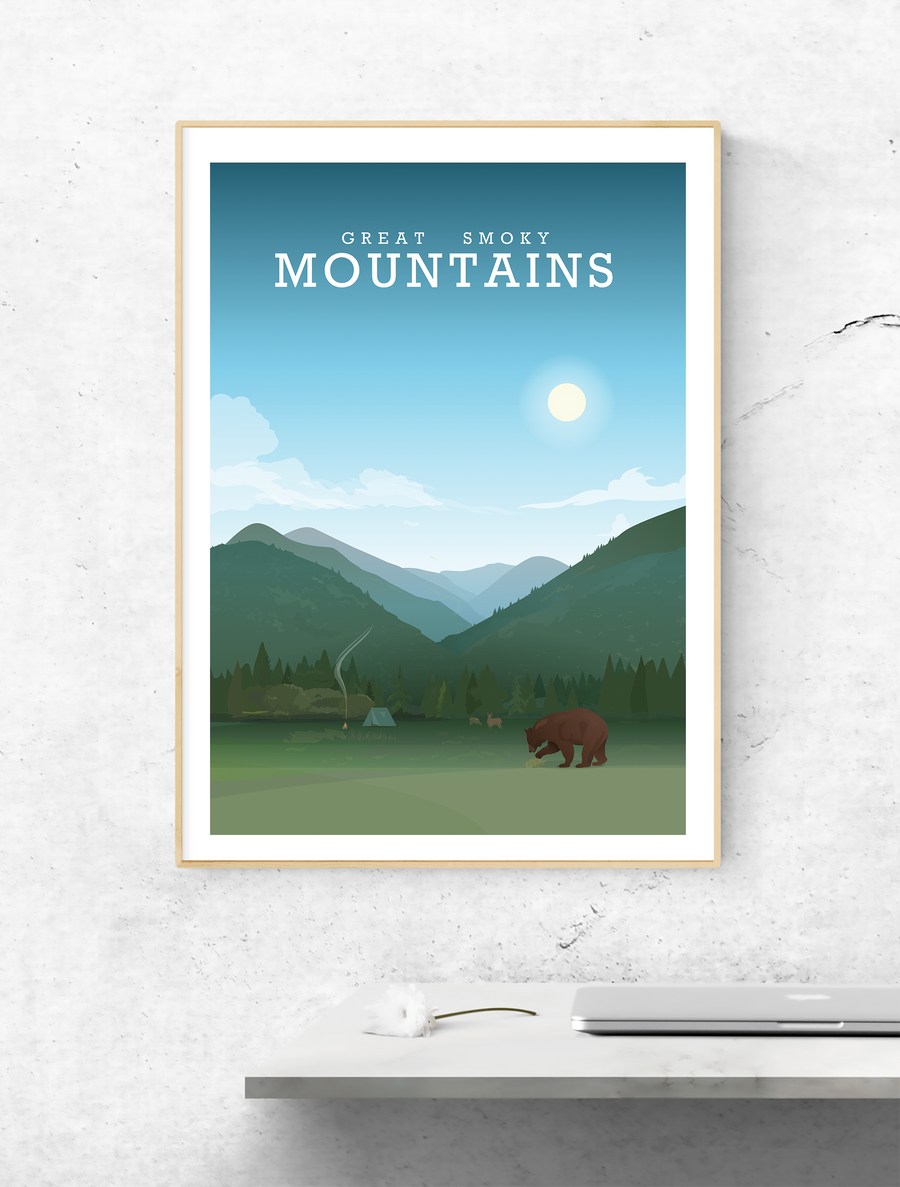 Great Smoky Mountains Print, National Park Poster