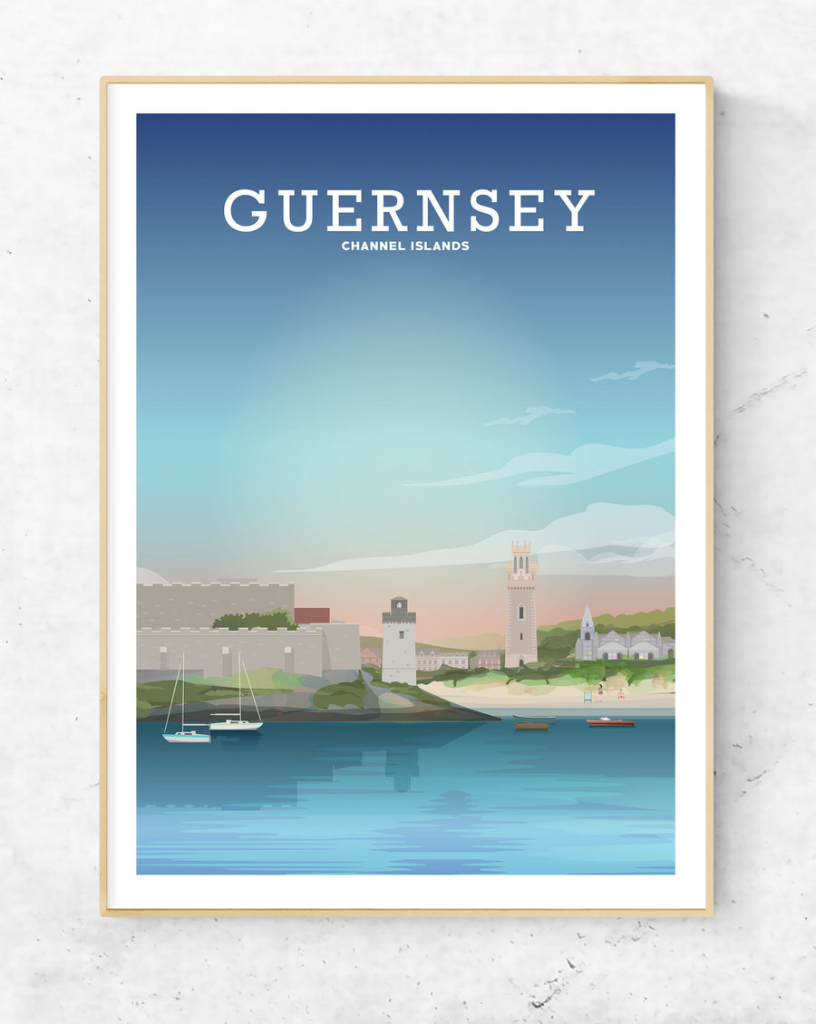 Guernsey Print, Channel Islands Poster