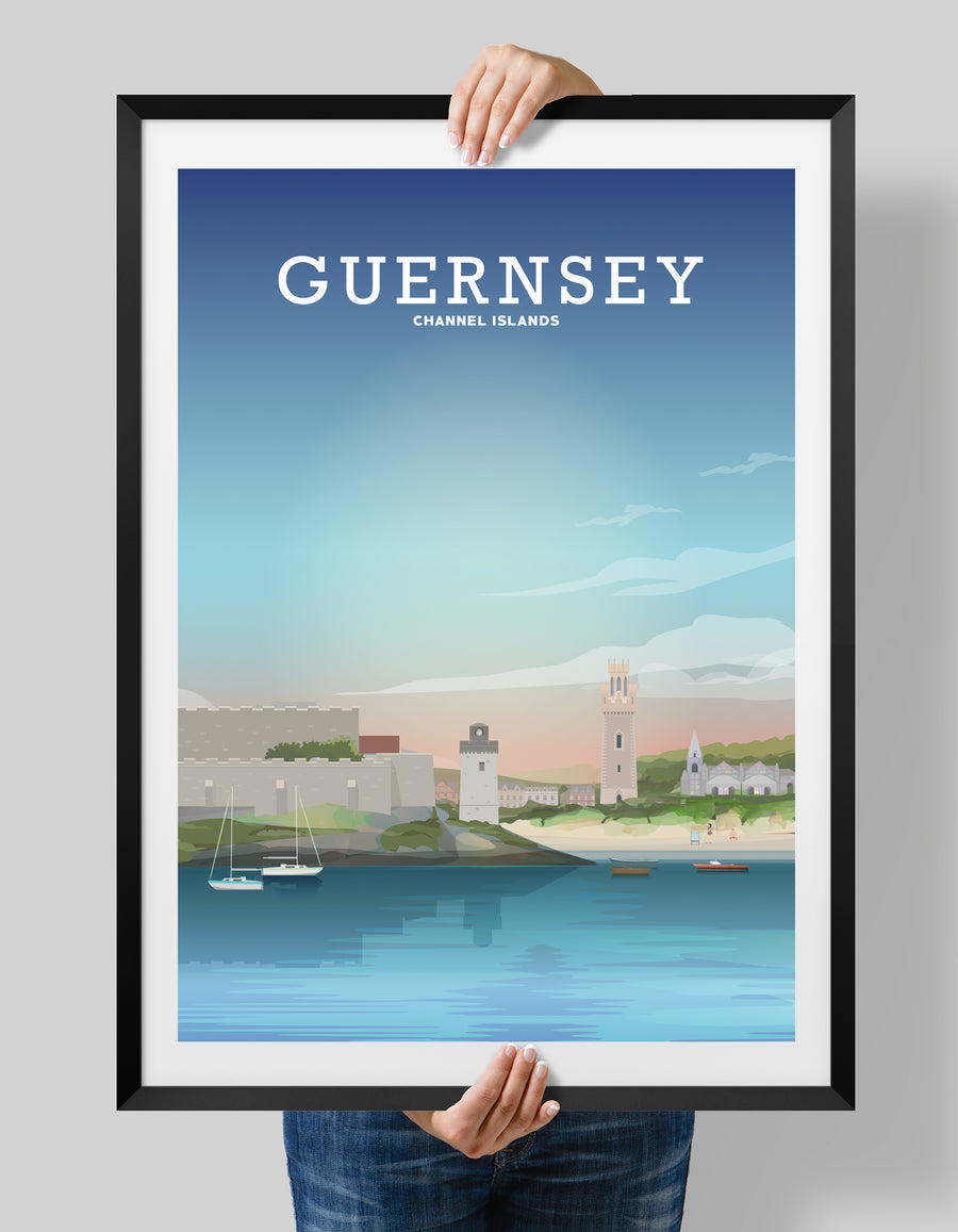 Guernsey Print, Channel Islands Poster