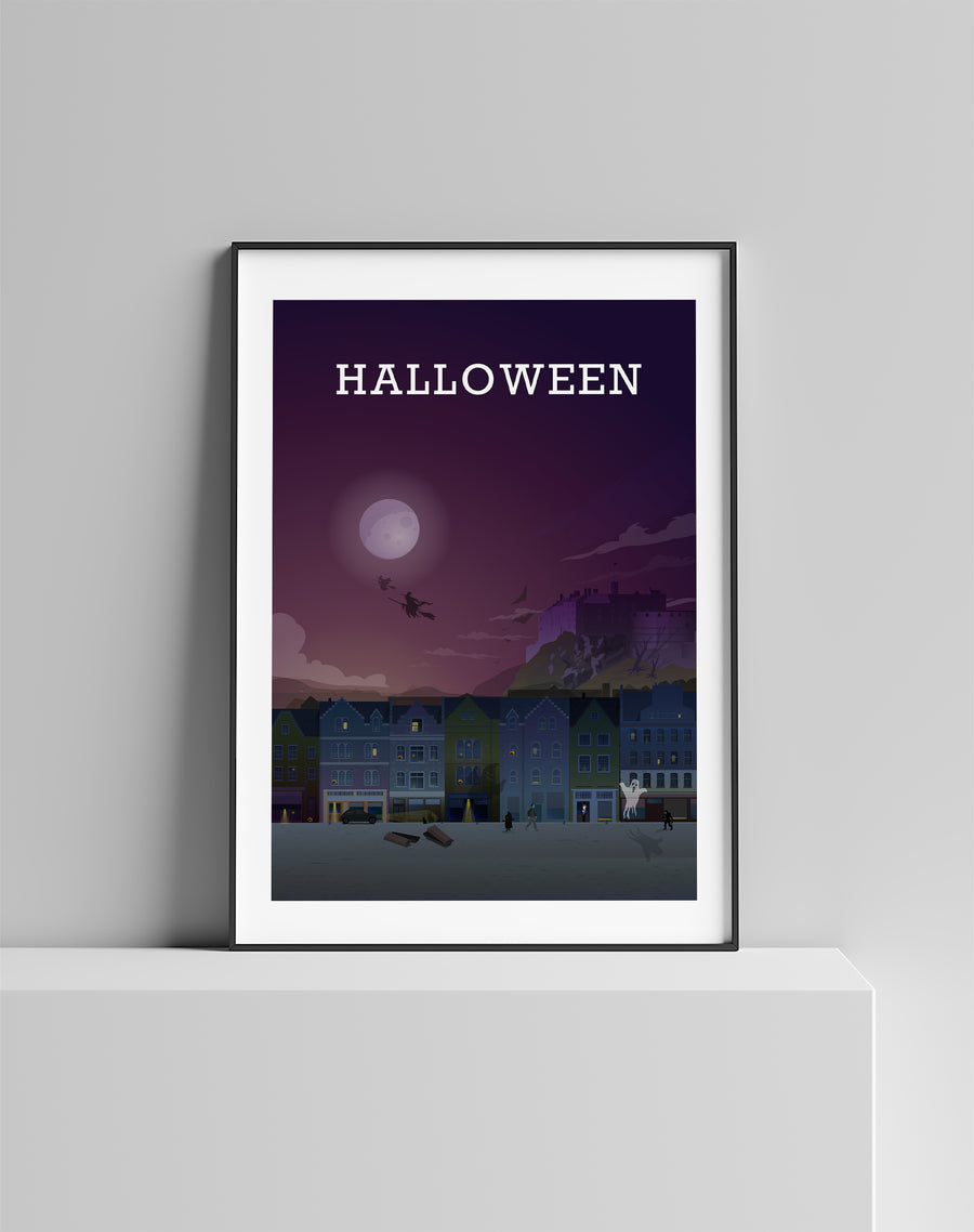 Halloween Poster, Edinburgh Print, Edinburgh Art