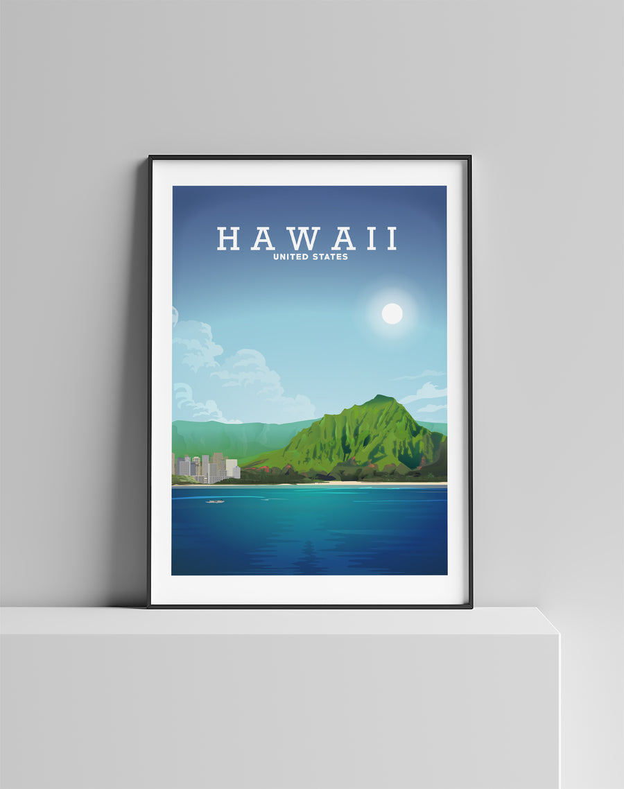 Hawaii Poster, Hawaii Print, Honolulu Art