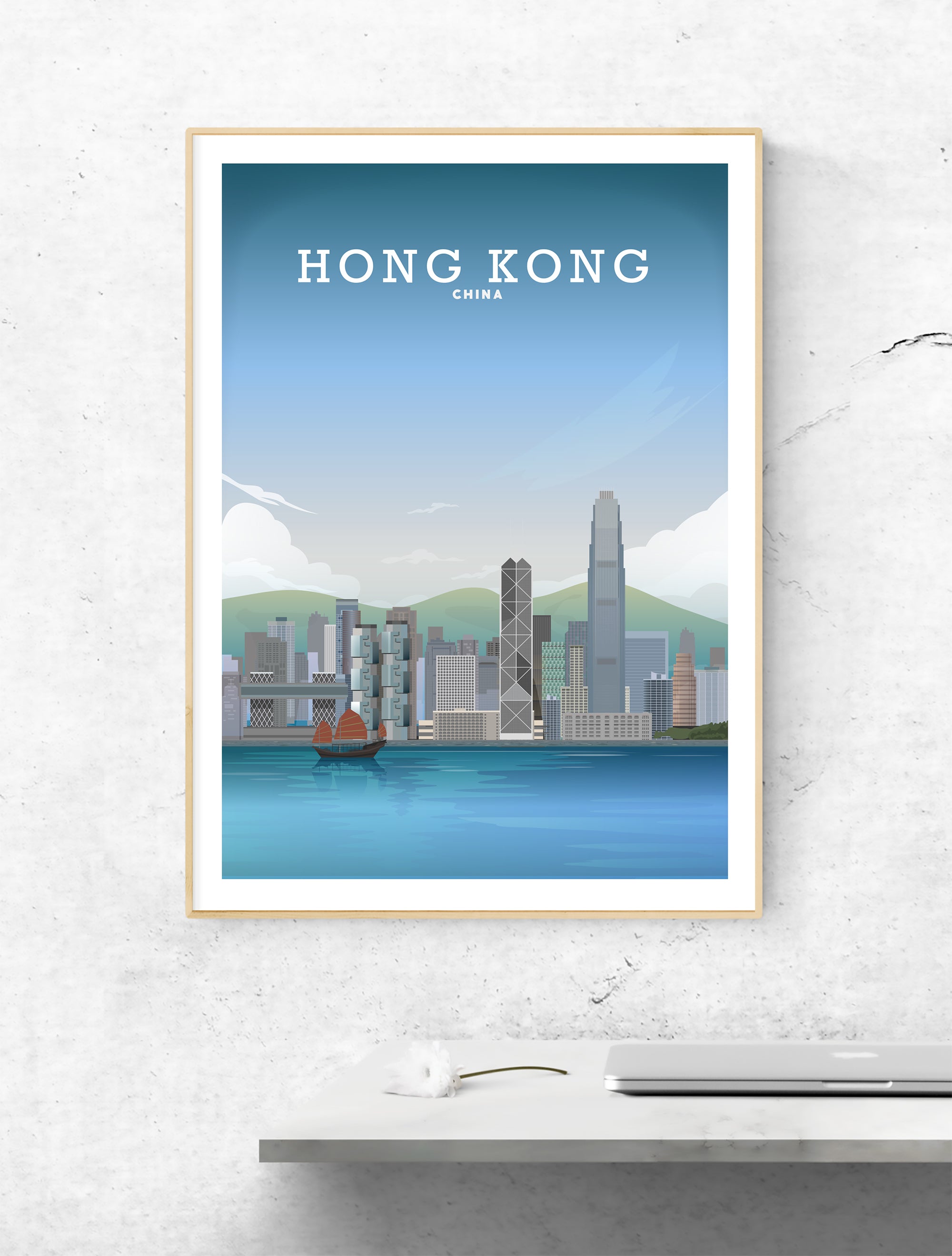 Hong Kong Print, Hong Kong Poster, Hong Kong Art Hill View Prints
