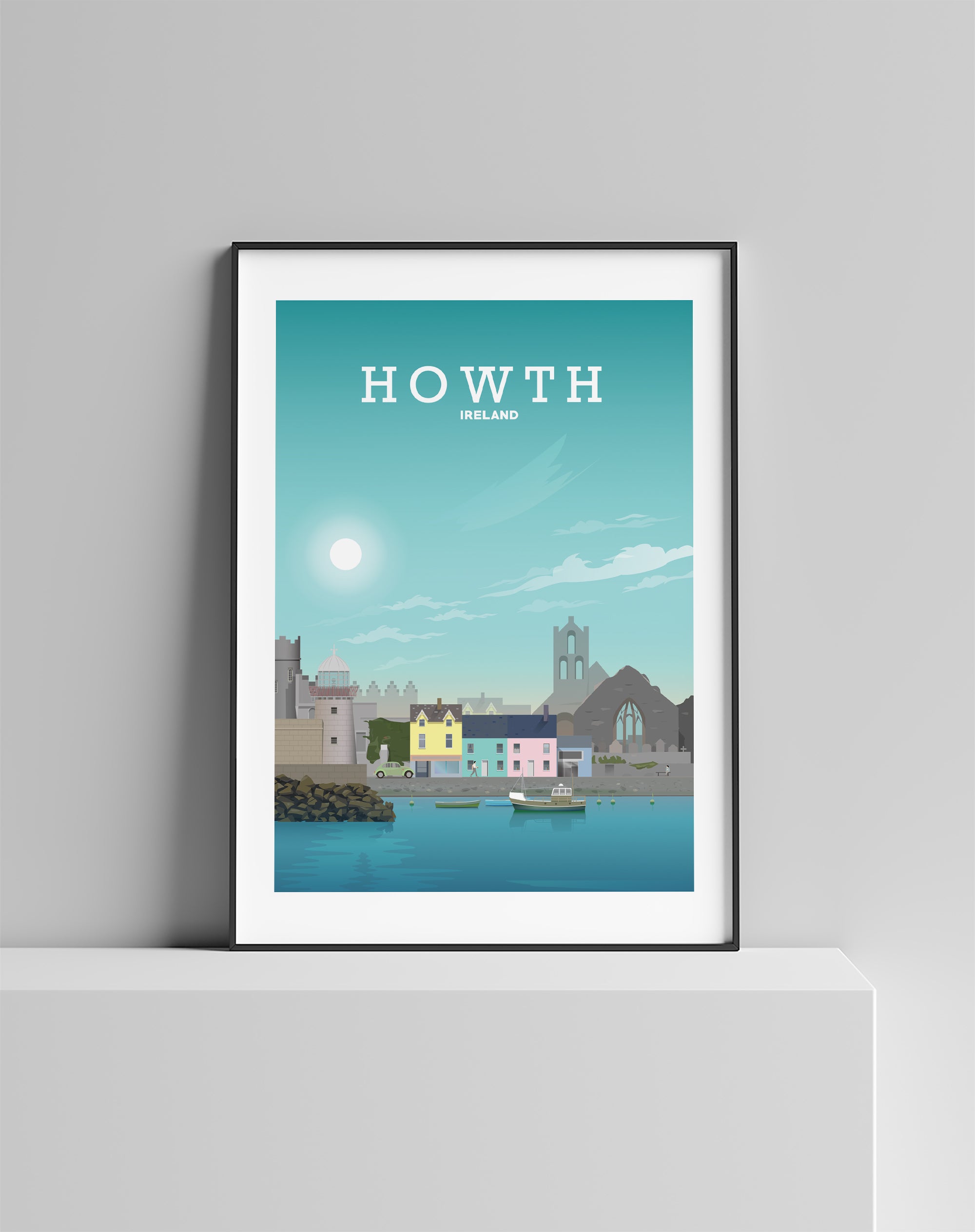Howth Dublin, Howth Print, Howth Poster, Dublin Art – Hill View Prints