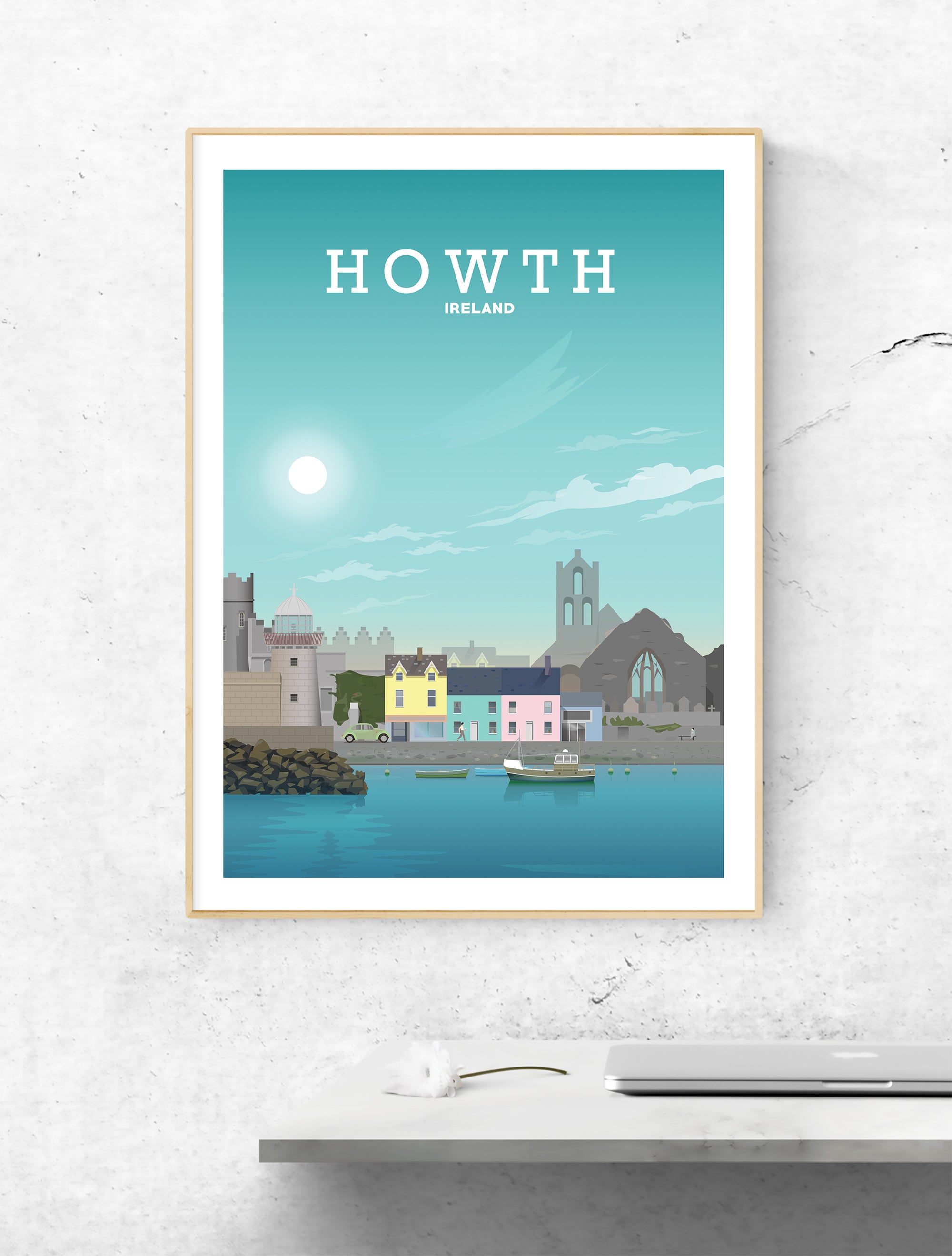 Howth Dublin, Howth Print, Howth Poster, Dublin Art – Hill View Prints