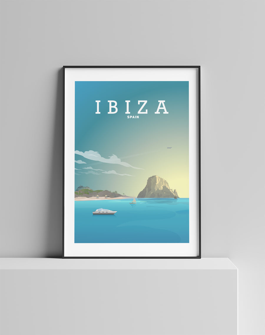 Ibiza Beach Print, Ibiza Poster, Ibiza Print