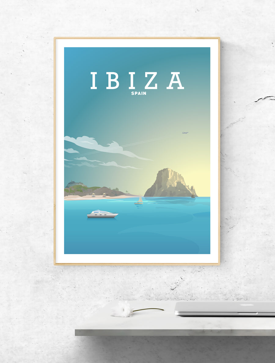 Ibiza Beach Print, Ibiza Poster, Ibiza Print