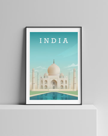 Taj Mahal Print, India Poster, Asia Travel Art