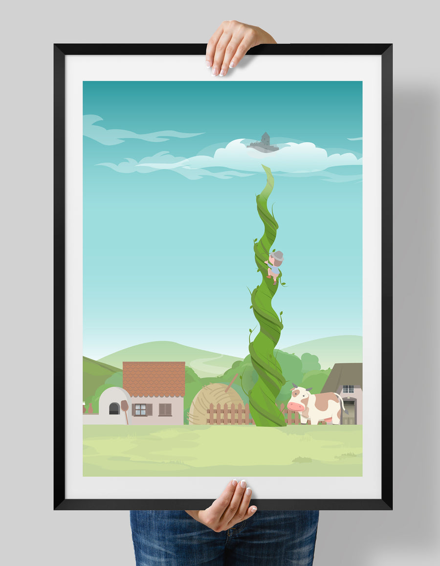 Jack and the Beanstalk, Fairy Tales Poster, Kids Room Print