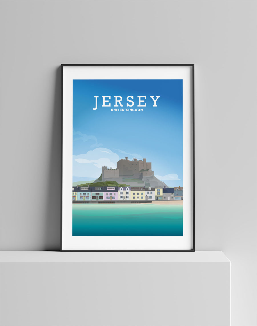 Jersey Print, Channel Islands Poster