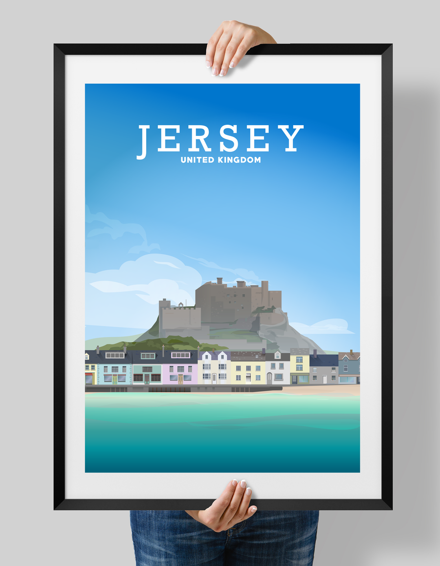 Jersey Print, Channel Islands Poster