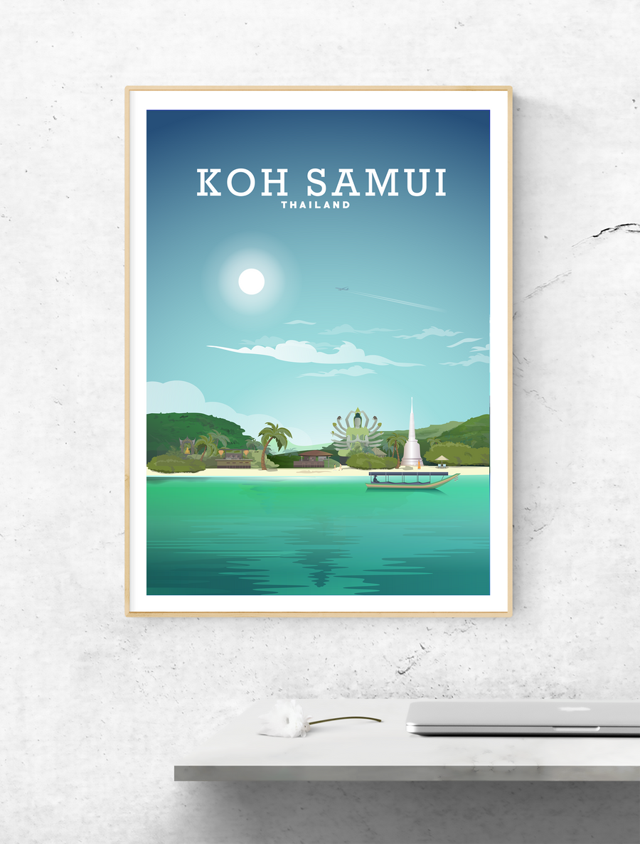 Koh Samui Poster, Thailand print
