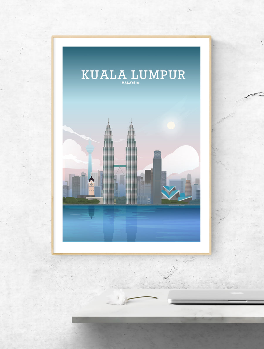 Kuala Lumpur Poster, Kuala Lumpur Print, Malaysia Art