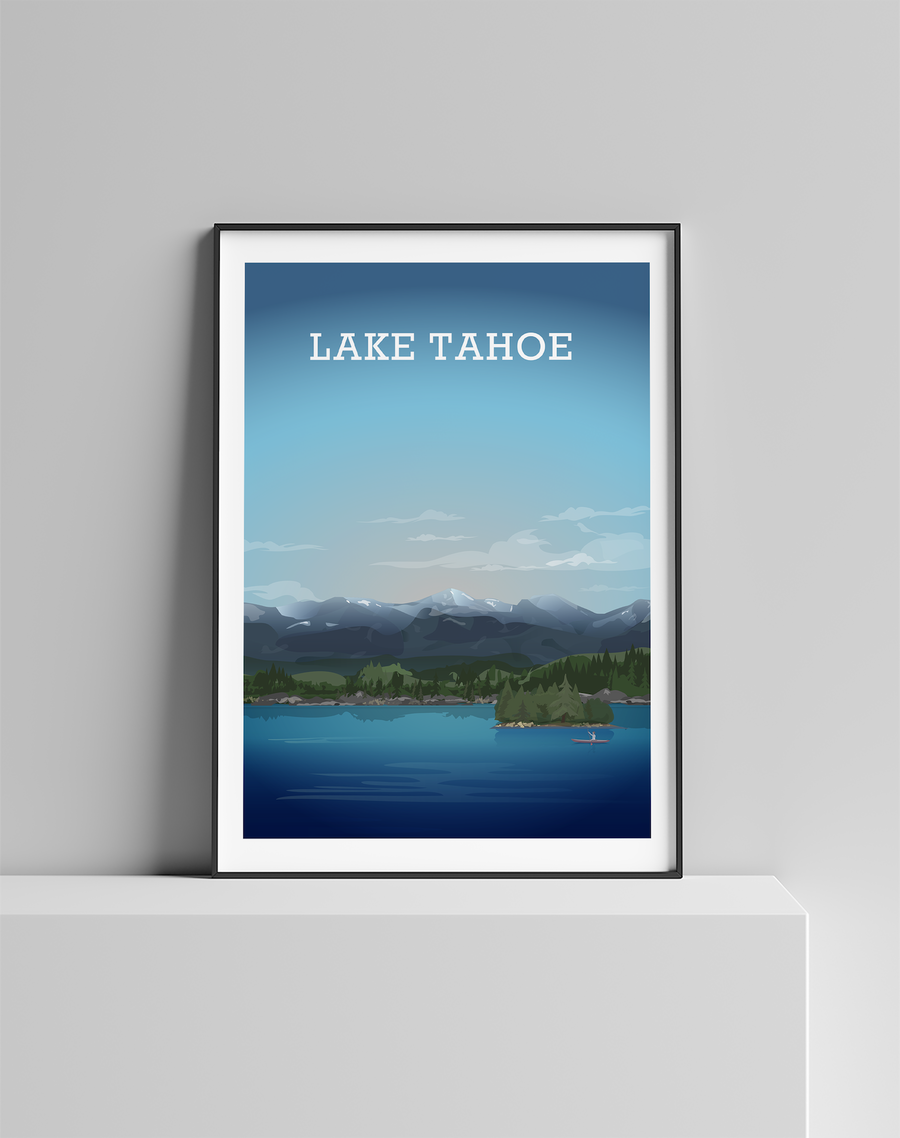 Lake Tahoe Poster, National Park USA, Sierra Nevada
